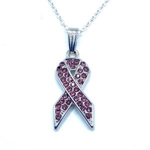 Purple Ribbon Awareness Necklace